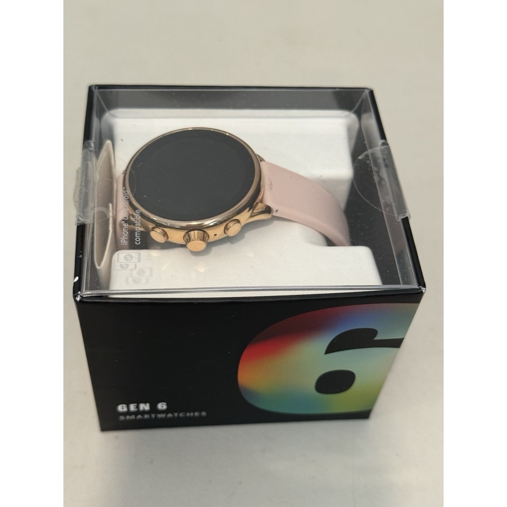 Fossil Gen 6 Smartwatch FTW4071 Rose Gold Pink 42mm Women Wear OS GPS  Excellent